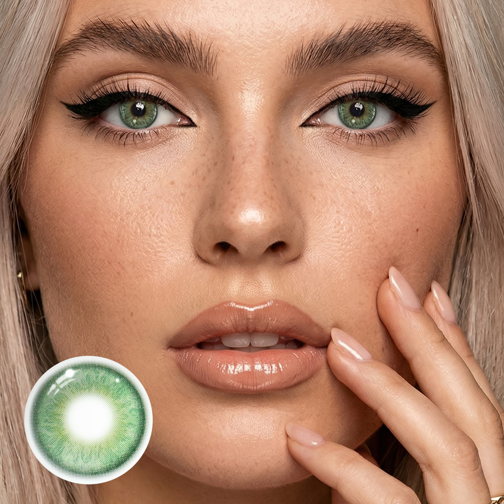 Kelly Green Coloured Contact Lenses